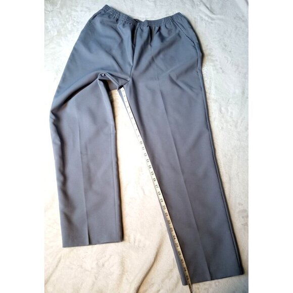 Blair Womens Straight Leg Pull On Pants Gray Elastic Waist 18 with pocke… - Picture 3 of 10